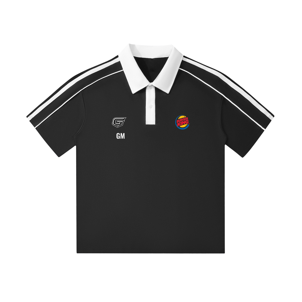 Contrast Collar Short-Sleeve Polo Shirt